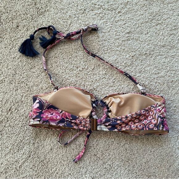 Spell & the Gypsy Free People Cloud Dancer Exclusive Bandeau Bikini top pink - Picture 3 of 8